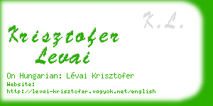 krisztofer levai business card